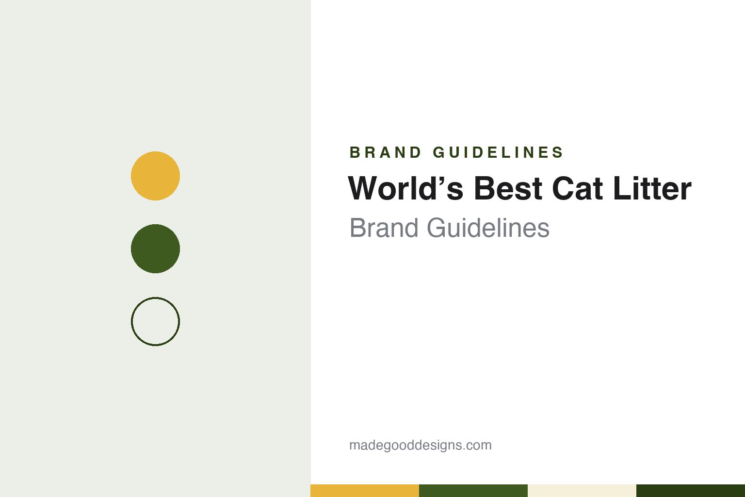 World’s Best Cat Litter Brand Guidelines: Kent’s Corn Litter From Muscatine, Iowa
