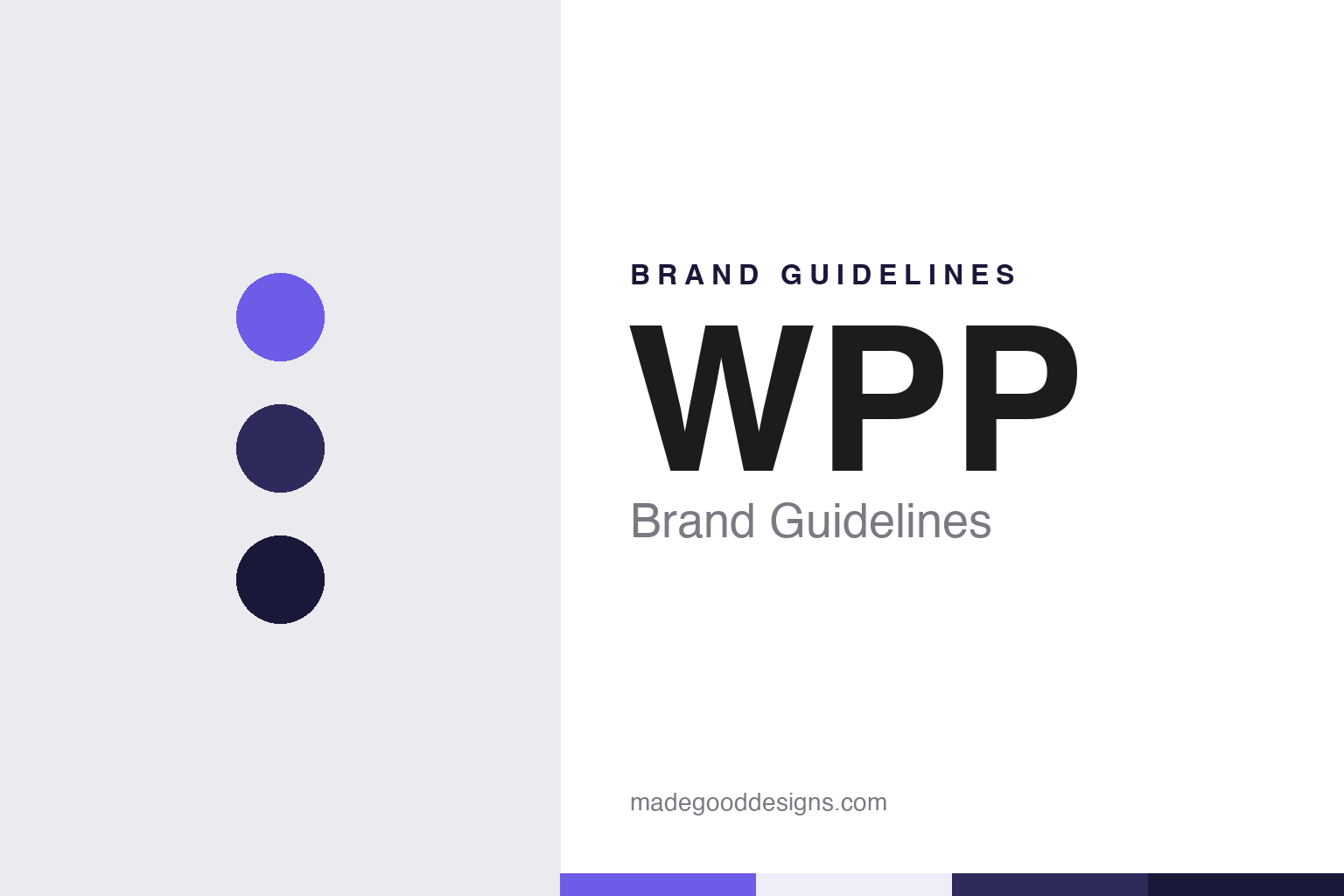 WPP brand guidelines — abstract colour discs and material texture (original homage; not a WPP product or logo)