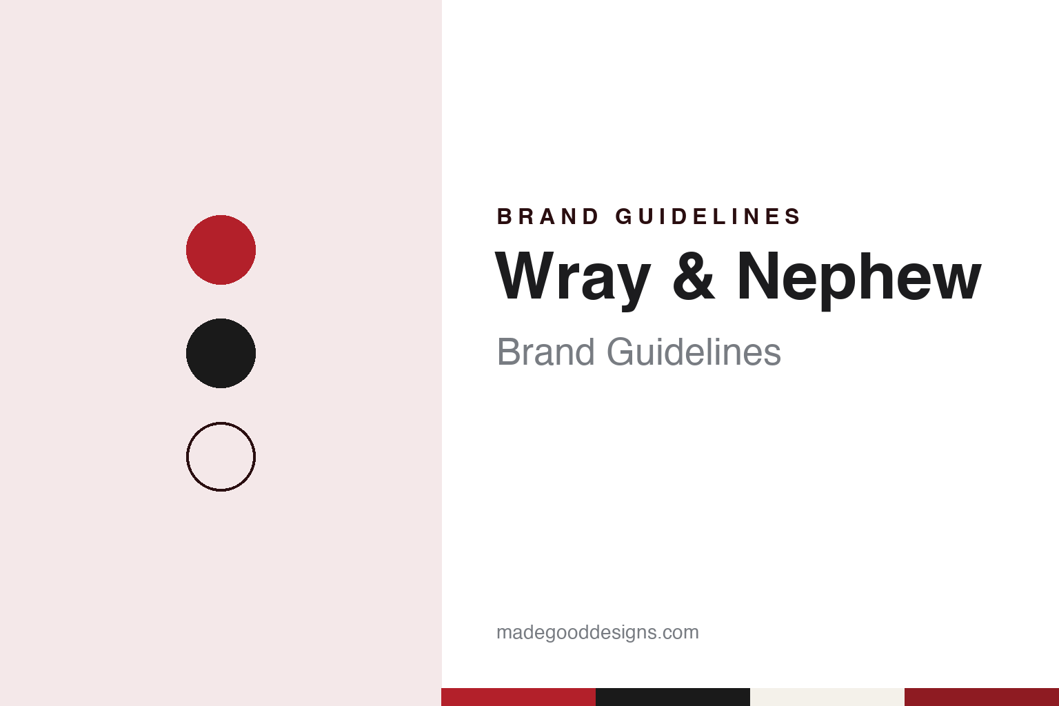 Wray & Nephew brand guidelines — abstract colour discs and material texture (original homage; not a Wray & Nephew product or logo)