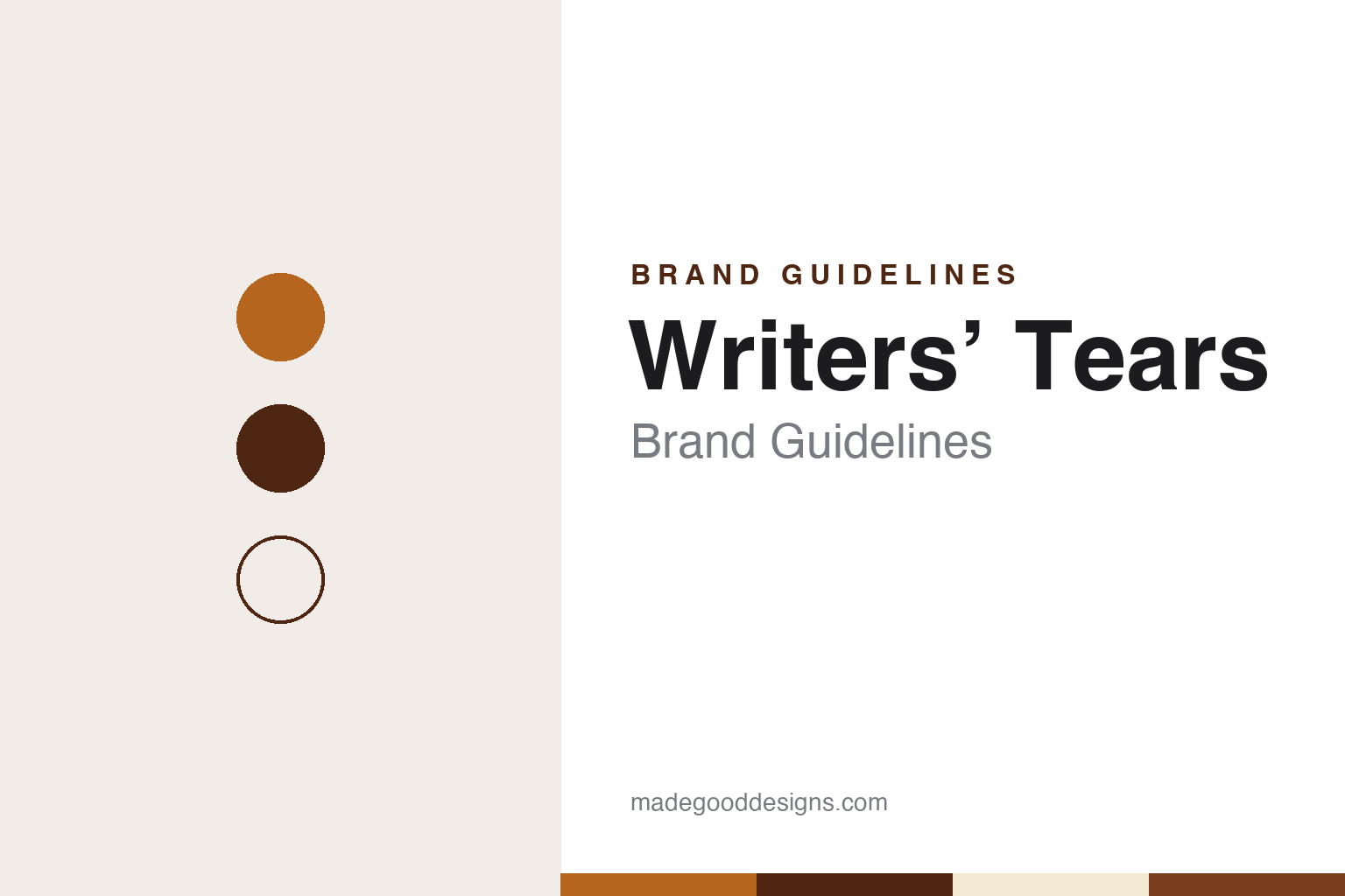 Writers’ Tears Brand Guidelines: Walsh Whiskey’s Pot Still Range, Created in 2009