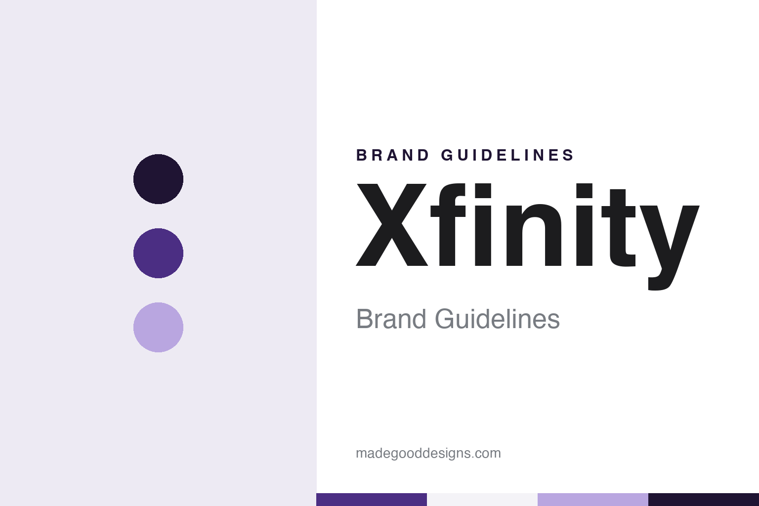 Xfinity brand guidelines — abstract colour discs and material texture (original homage; not a Xfinity product or logo)