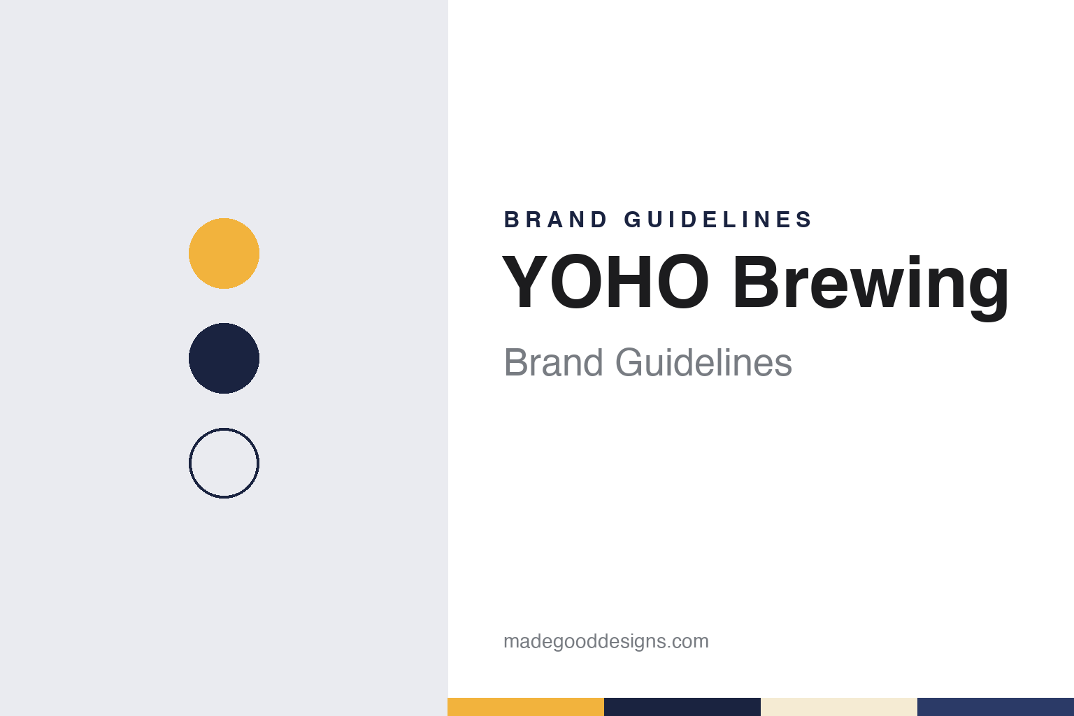 YOHO Brewing brand guidelines — abstract colour discs and material texture (original homage; not a YOHO Brewing product or logo)