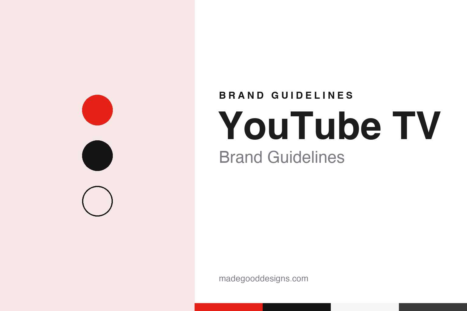 YouTube TV Brand Guidelines: The Red Screen Icon & YouTube Sans