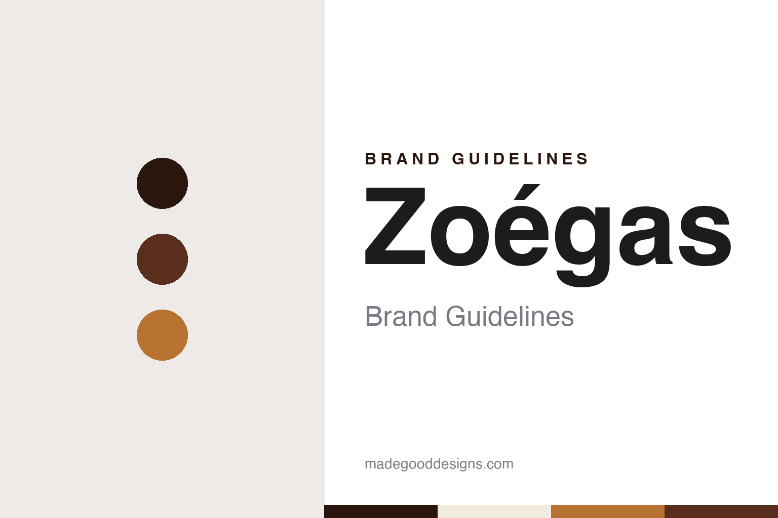 Zoégas brand guidelines — abstract colour discs and material texture (original homage; not a Zoégas product or logo)