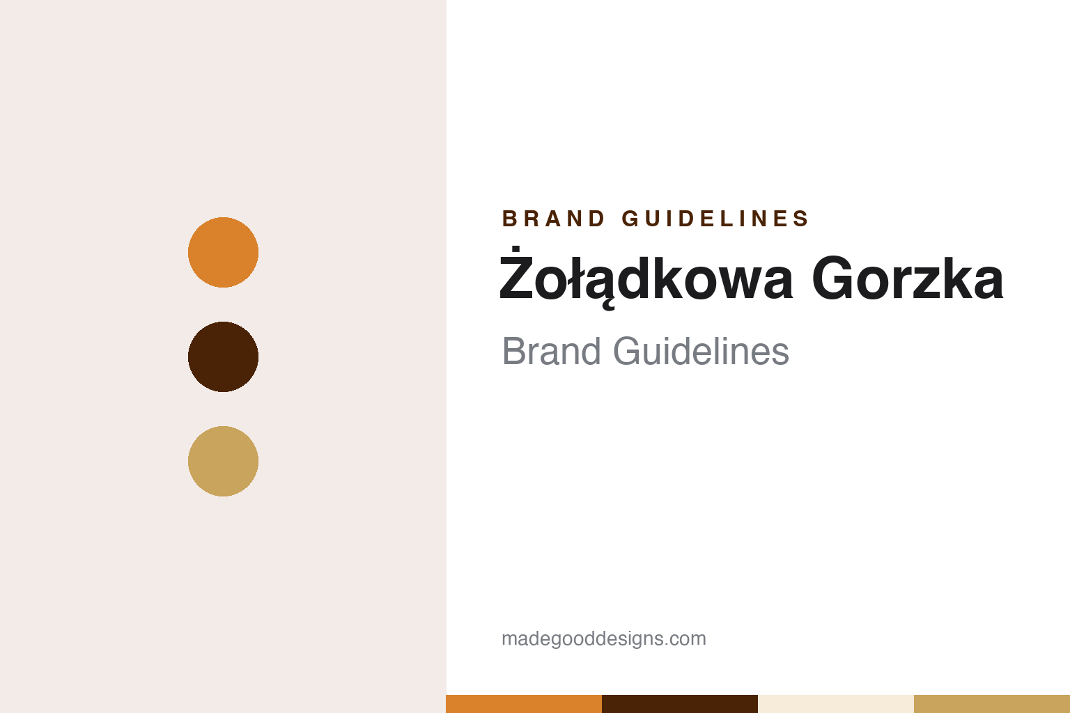 Żołądkowa Gorzka brand guidelines — abstract colour discs and material texture (original homage; not a Żołądkowa Gorzka product or logo)