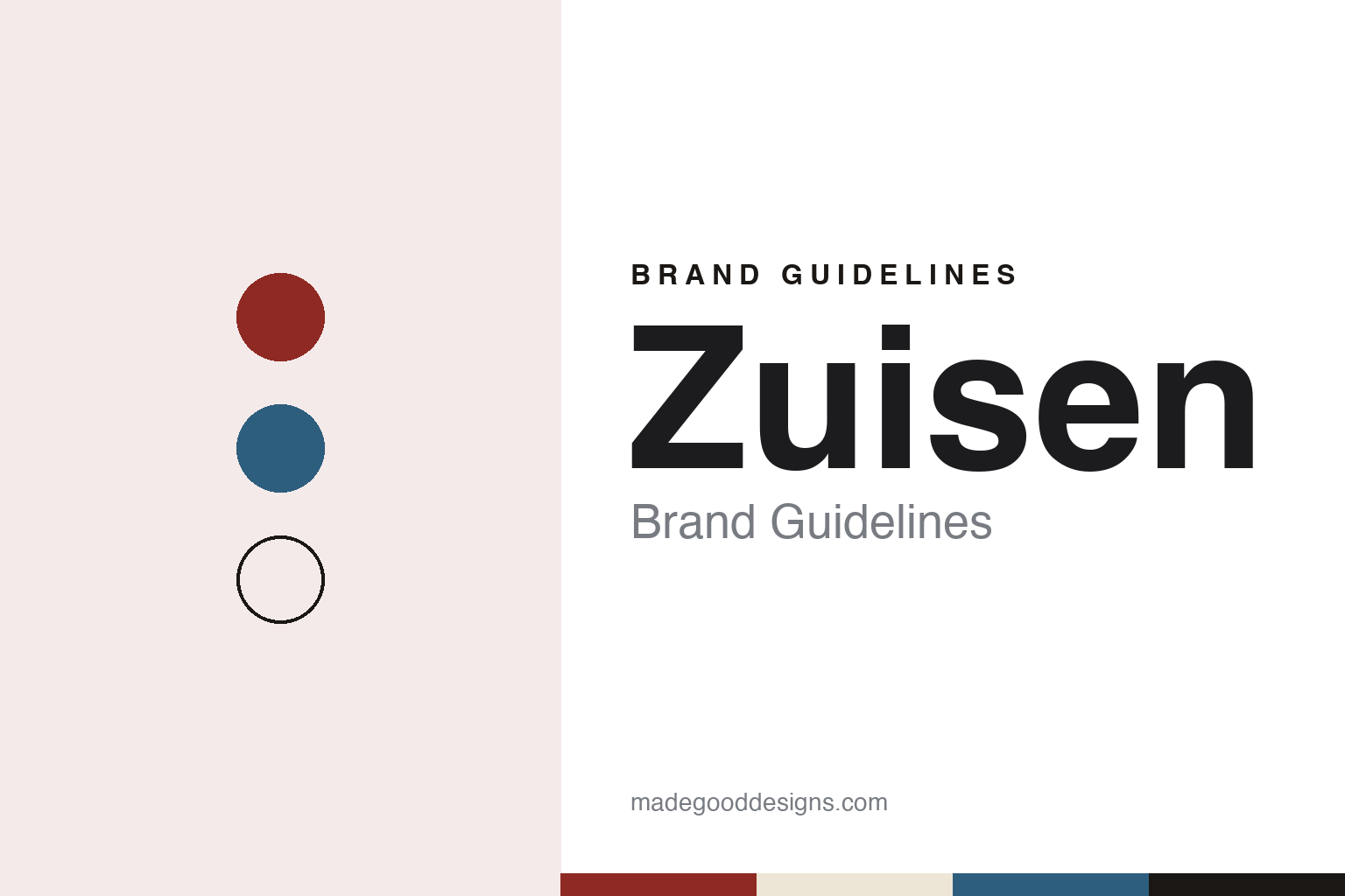 Zuisen brand guidelines — abstract colour discs and material texture (original homage; not a Zuisen product or logo)