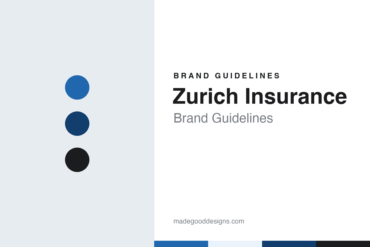 Zurich Insurance brand guidelines — abstract colour discs and material texture (original homage; not a Zurich Insurance product or logo)